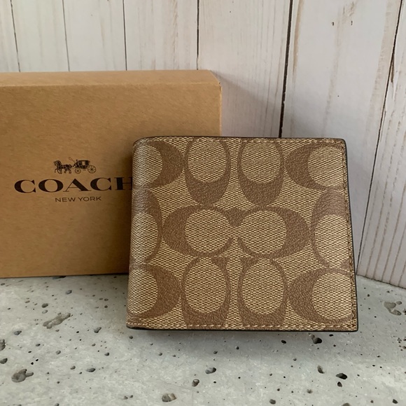 COACH 3in1 WALLET COMPACT ID WALLET IN SIGNATURE - Picture 2 of 7